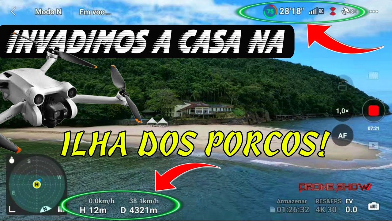 MINI 3 PRÓ Long range em ALTO MAR INVADIMOS uma CASA na ILHA!