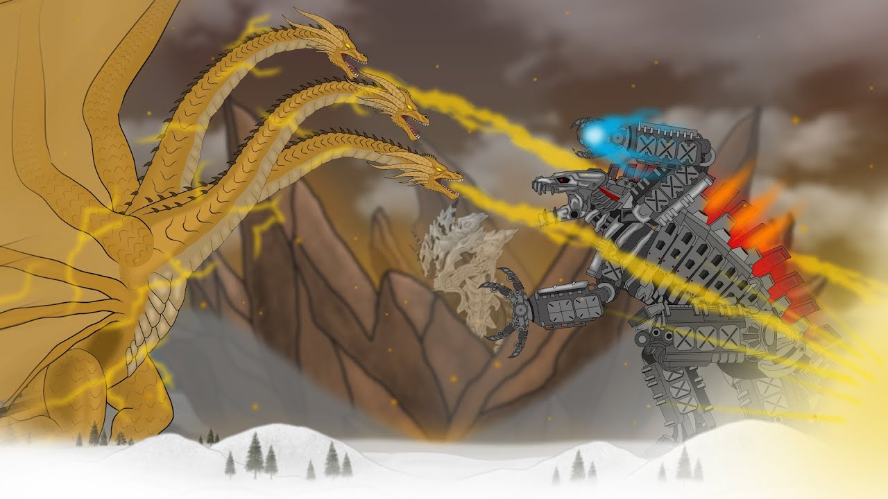 MONSTER ZERO (King Ghidorah) vs MECHAGODZILLA : The appearance of Monster X : PANDY Animation 62
