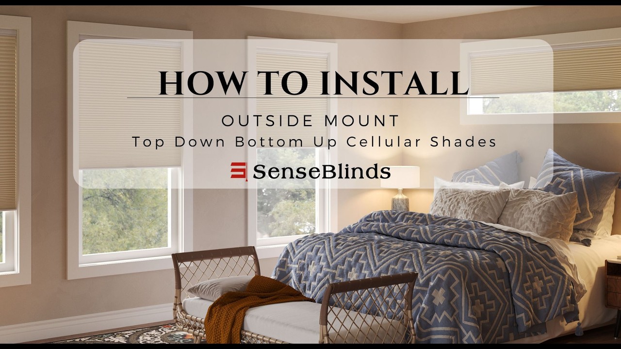 How to Install Outside Mount Top-Down/Bottom-Up Cellular Shades (Dual Cord Lift)