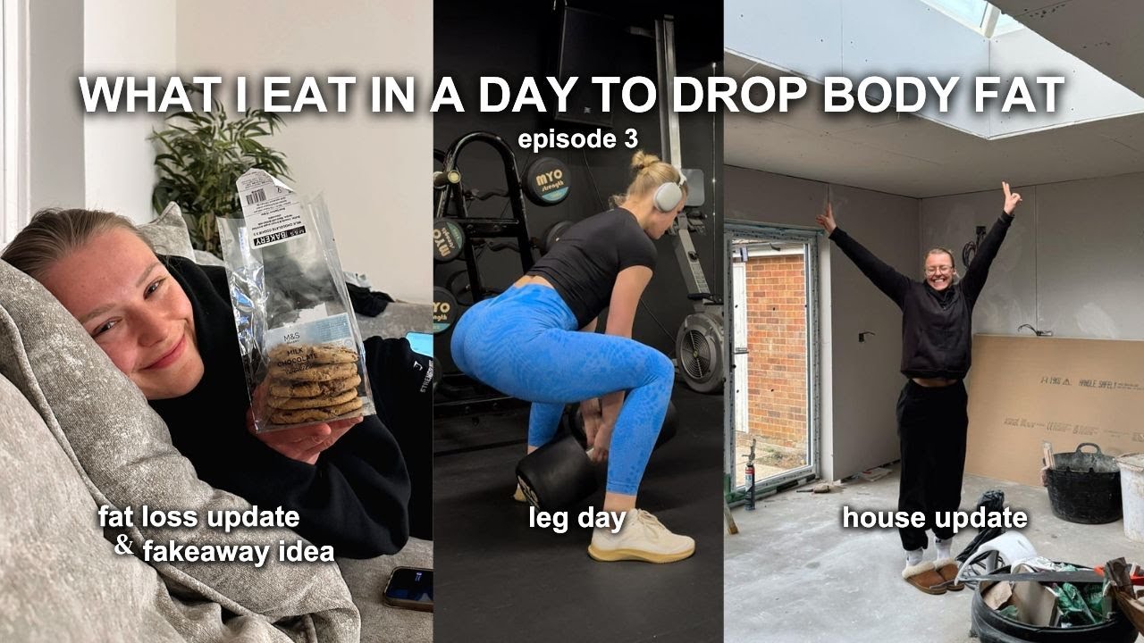 2900 CALORIES TO LOSE FAT ep. 3 | my leg day, fakeaway idea and renovation update