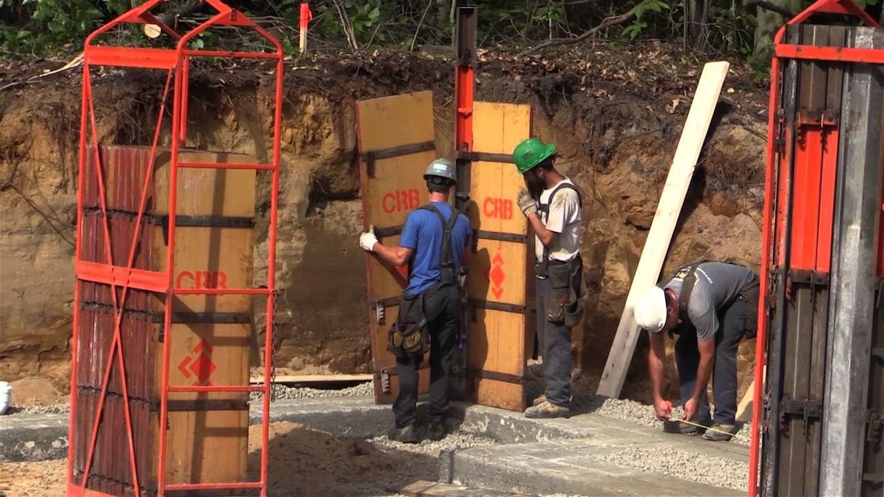 The steps involved in formwork