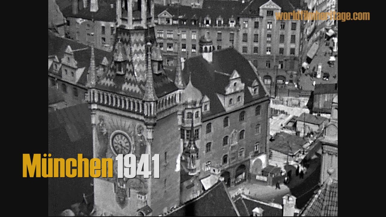 München 1941 - Munich during WWII - City roundtrip - traffic - famous sights