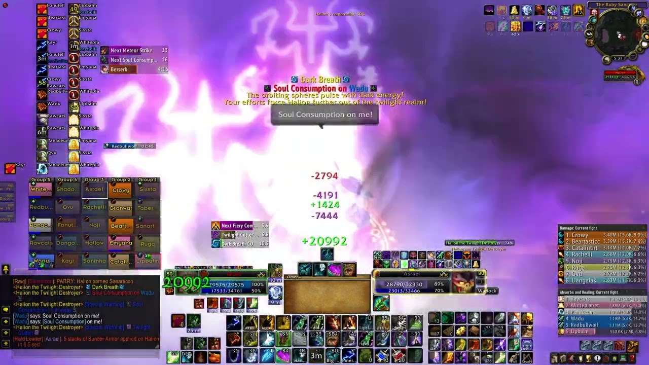 Ruby Sanctum 25 Heroic Warmane Lordaeron Resto Shaman healing Shadow