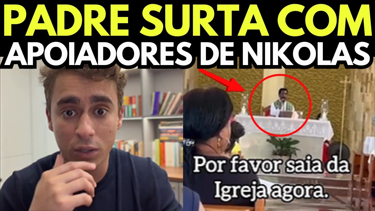 PADRE COMUNISTA EXPULSA FIEIS QUE APOIAM O NIKOLAS | MULHER GRAVOU TUDO E SAIU MAL DA IGREJA