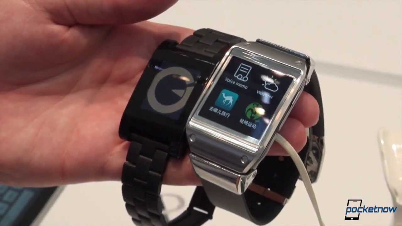 Galaxy Gear vs Pebble Smart Watch (IFA 2013 Hands-On) | Pocketnow