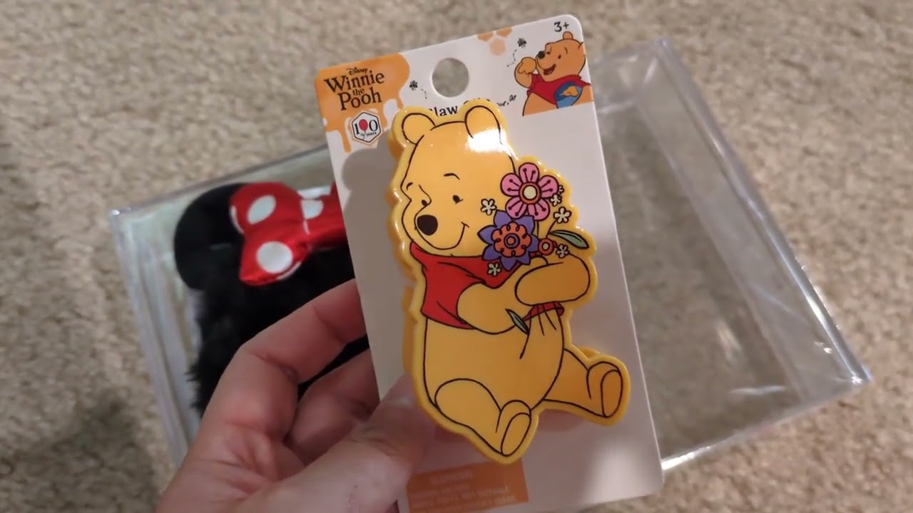 Cute Minnie Mouse scrunchies and Winnie The Pooh Hair Clip #hairaccessories