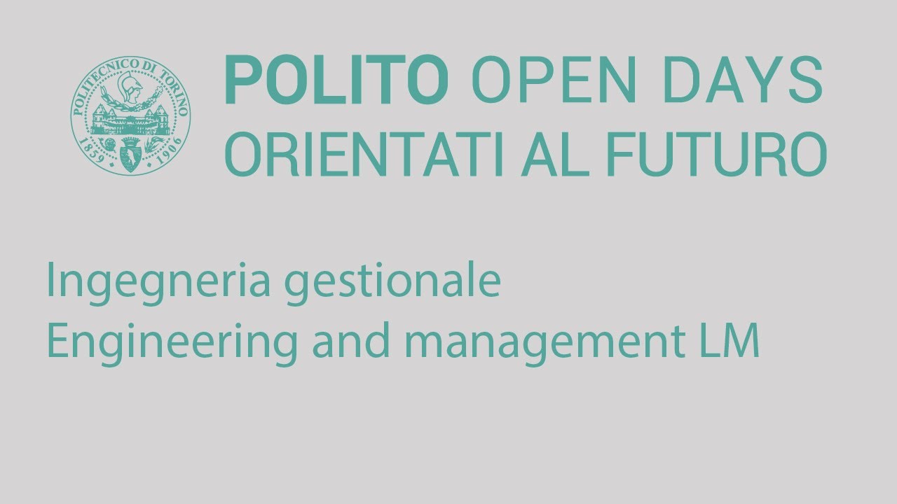 🇮🇹 Ingegneria gestionale / Engineering and management