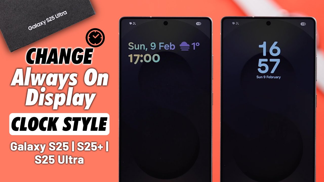 Samsung Galaxy S25 Ultra/S25+: как изменить стиль часов Always On Display
