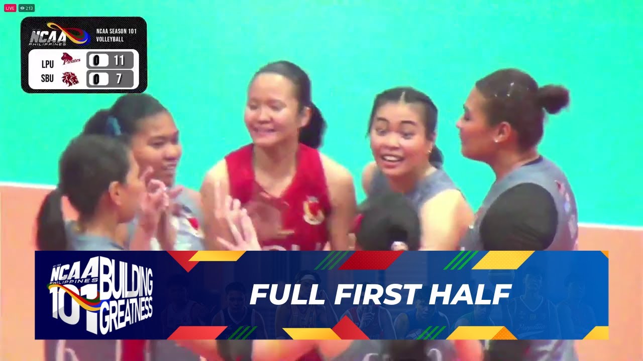 FULL FIRST HALF - LPU Lady Pirates vs San Beda Lady Red Spikers | NCAA Season 101