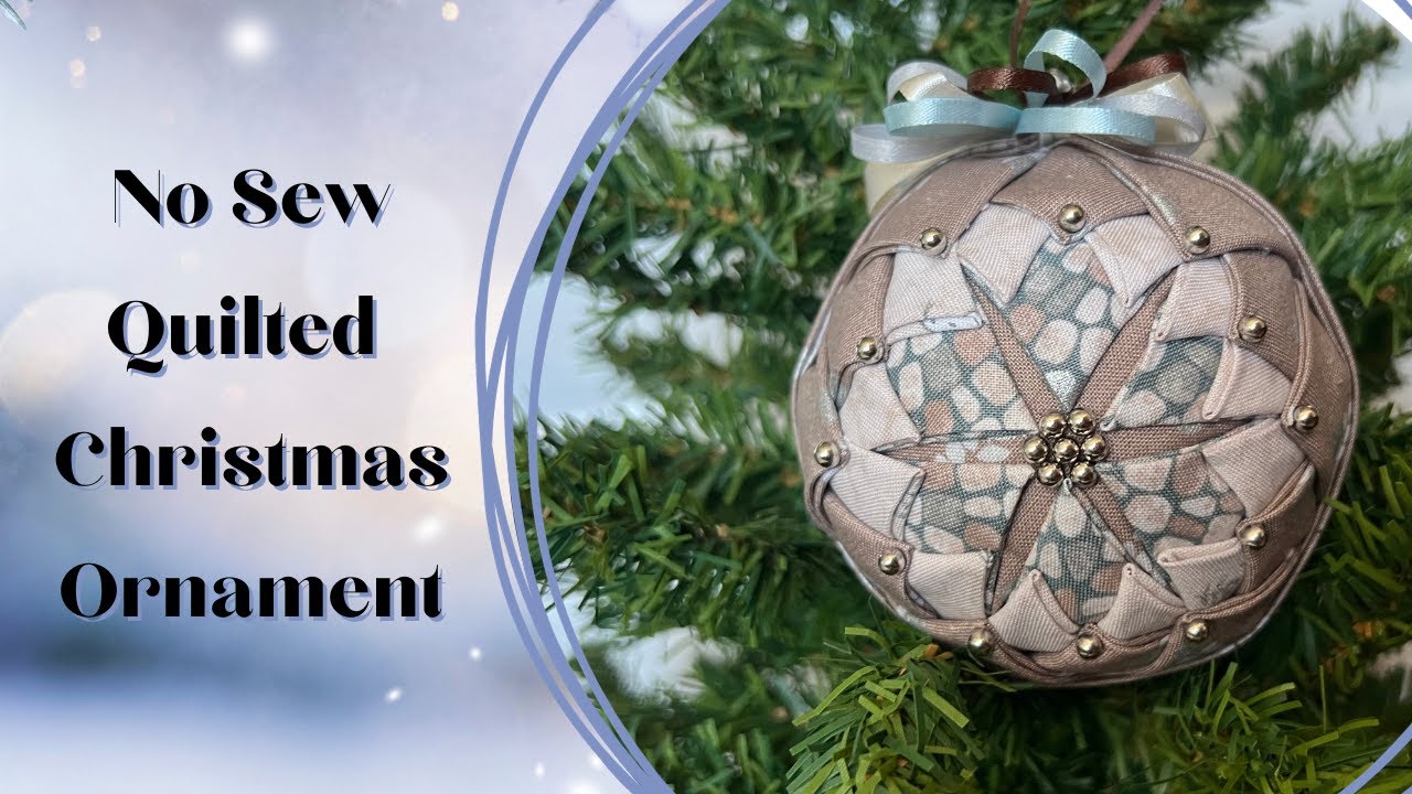No sew quilted Christmas ornament