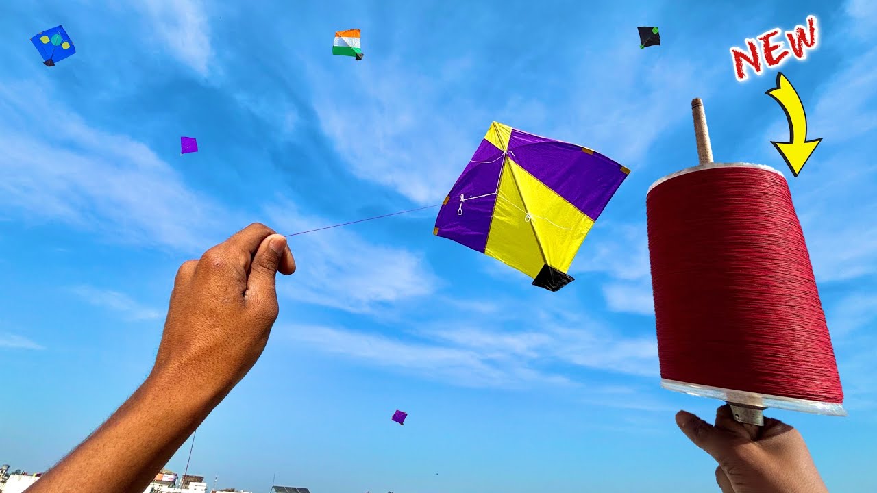 New Manjha + Testing & Kite Fighting tricks | kite cutting | Kite 