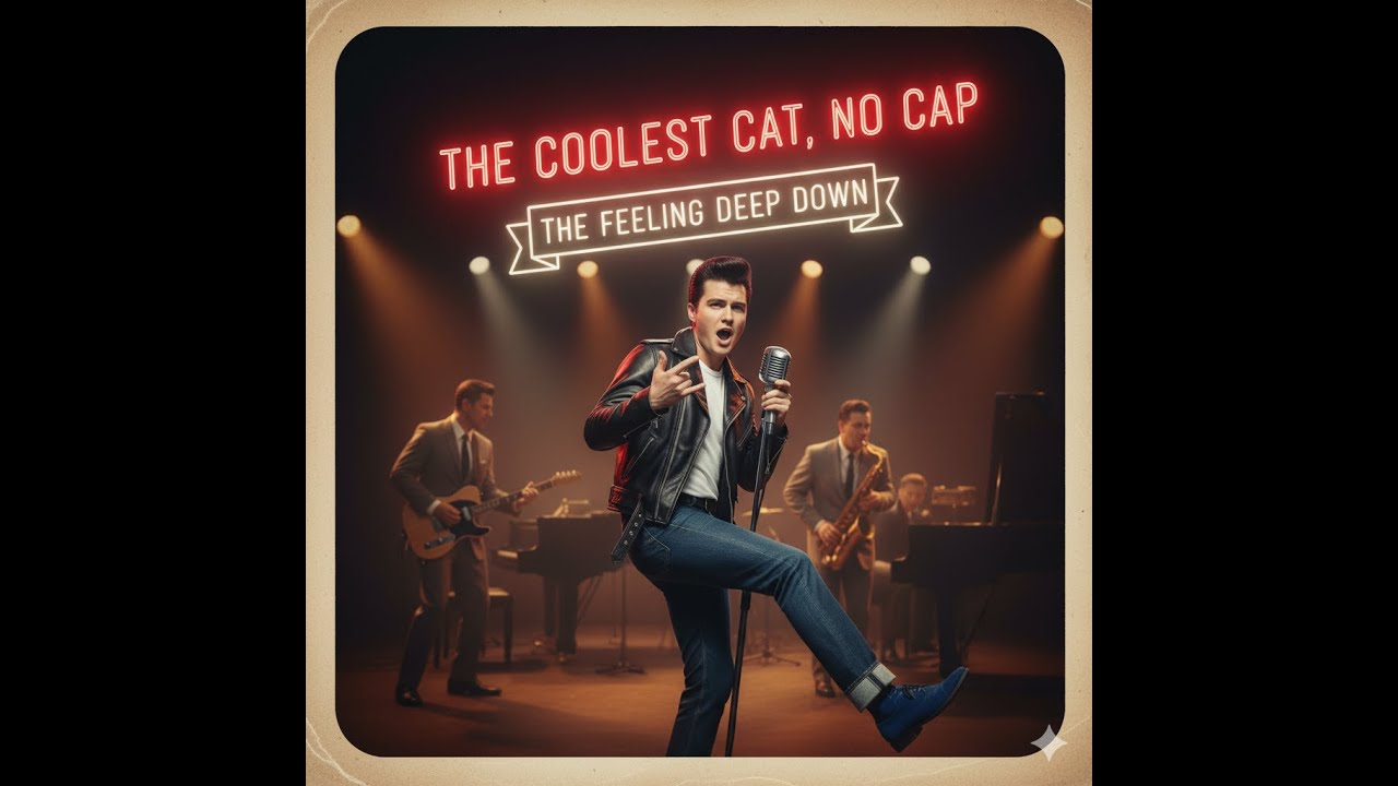 The Coolest Cat, No Cap 🎸 | 50s Rock & Roll Anthem ft. NO CAP Slang | The Feeling Deep Down
