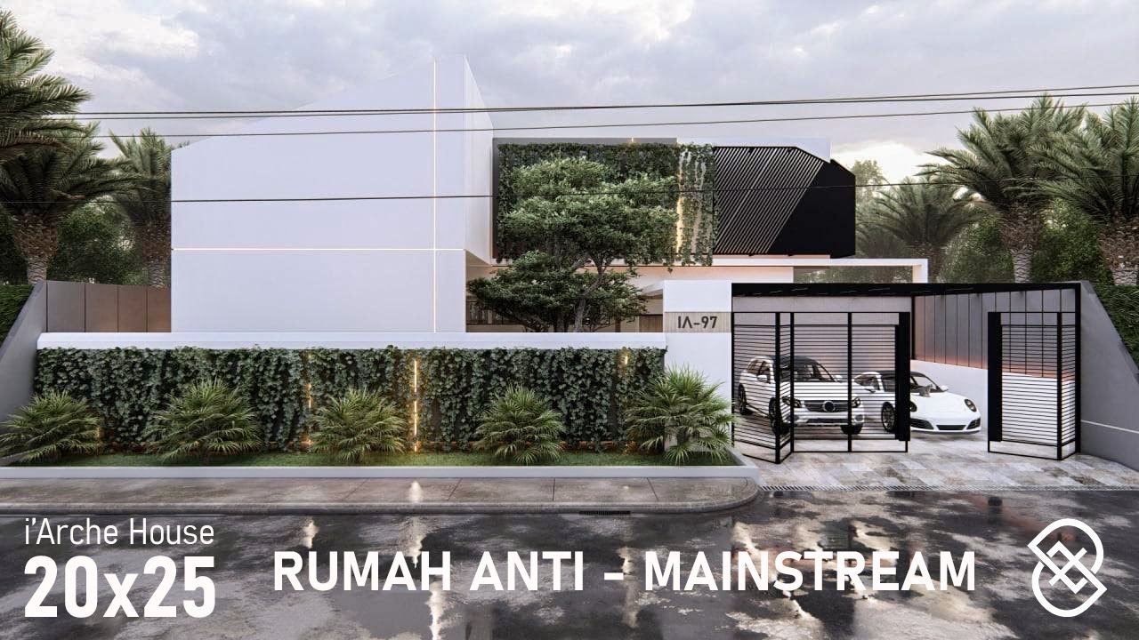 Desain Rumah Kontemporer 2 Lantai 20x25m | Kode NV-C10