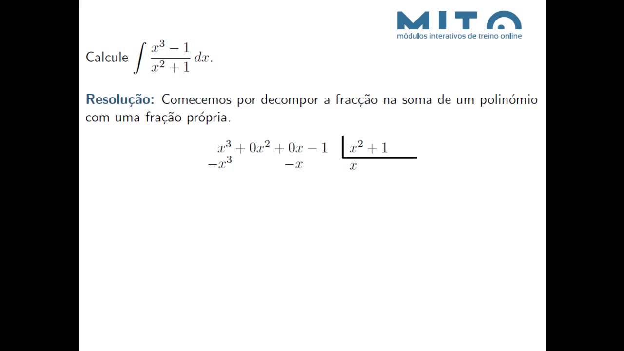 Primitiva de função racional 1 (ver em HD)