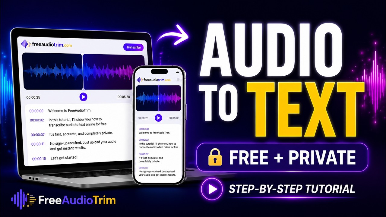 How to Transcribe Audio to Text Online Free | No Upload, No Sign Up