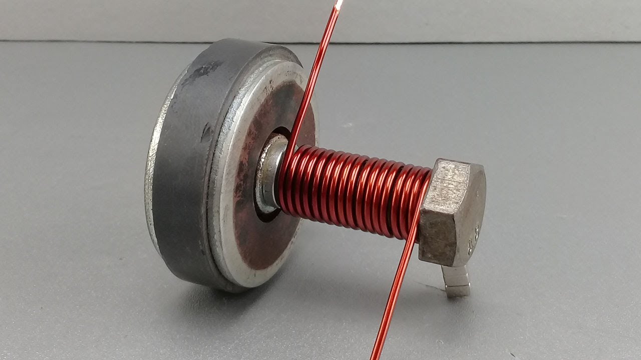 how to make free electricity from bolt use magnet speaker