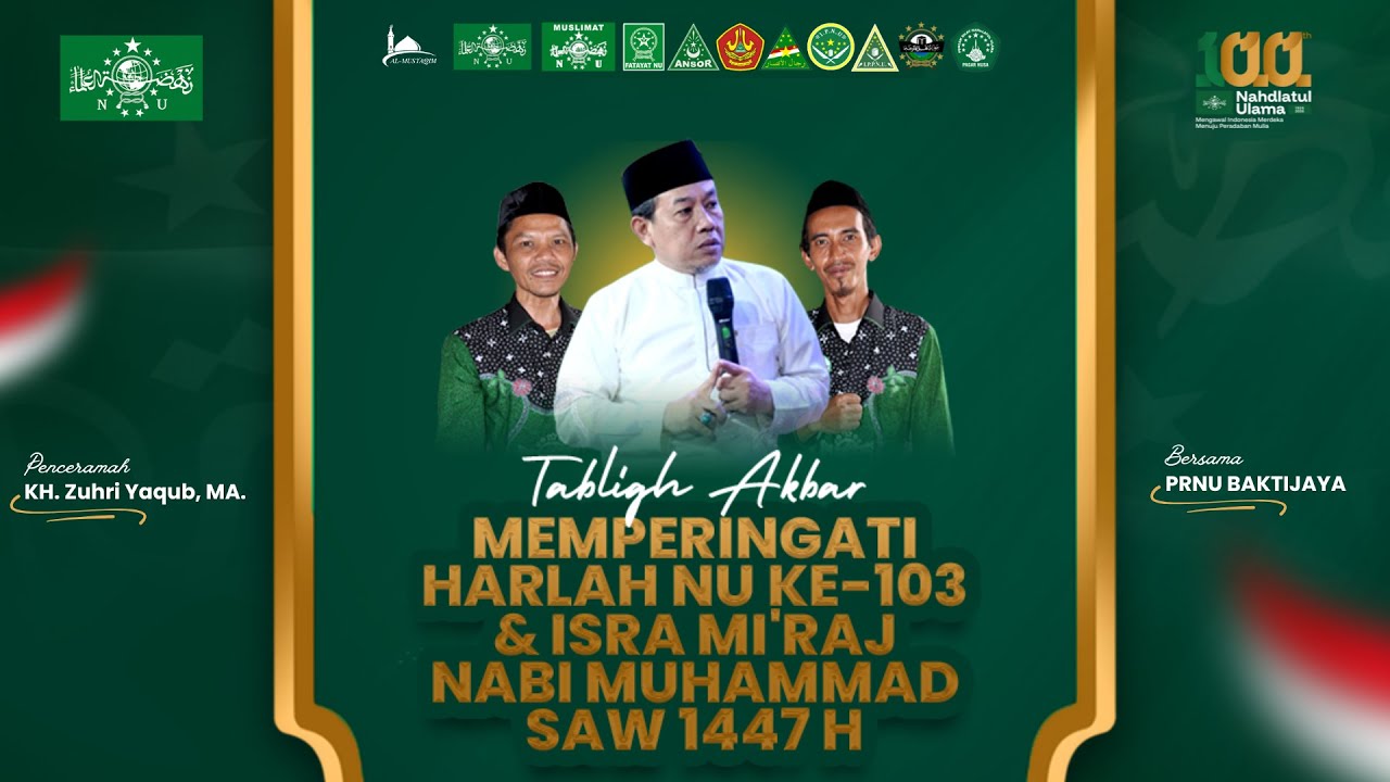 🔴 LIVE #1abadnu PRNU BAKTIJAYA | Harlah NU KE-103 H - KE-100 Masehi | 31 Januari 2026 | Kota Depok
