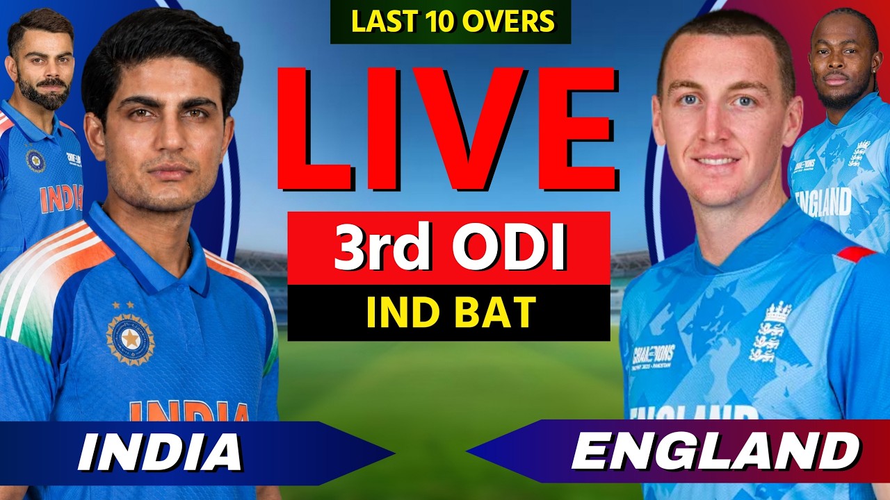 🔴 IND vs ENG Live Match Today, 3rd ODI 2026 | Live Cricket Match Score, Commentary, India vs England
