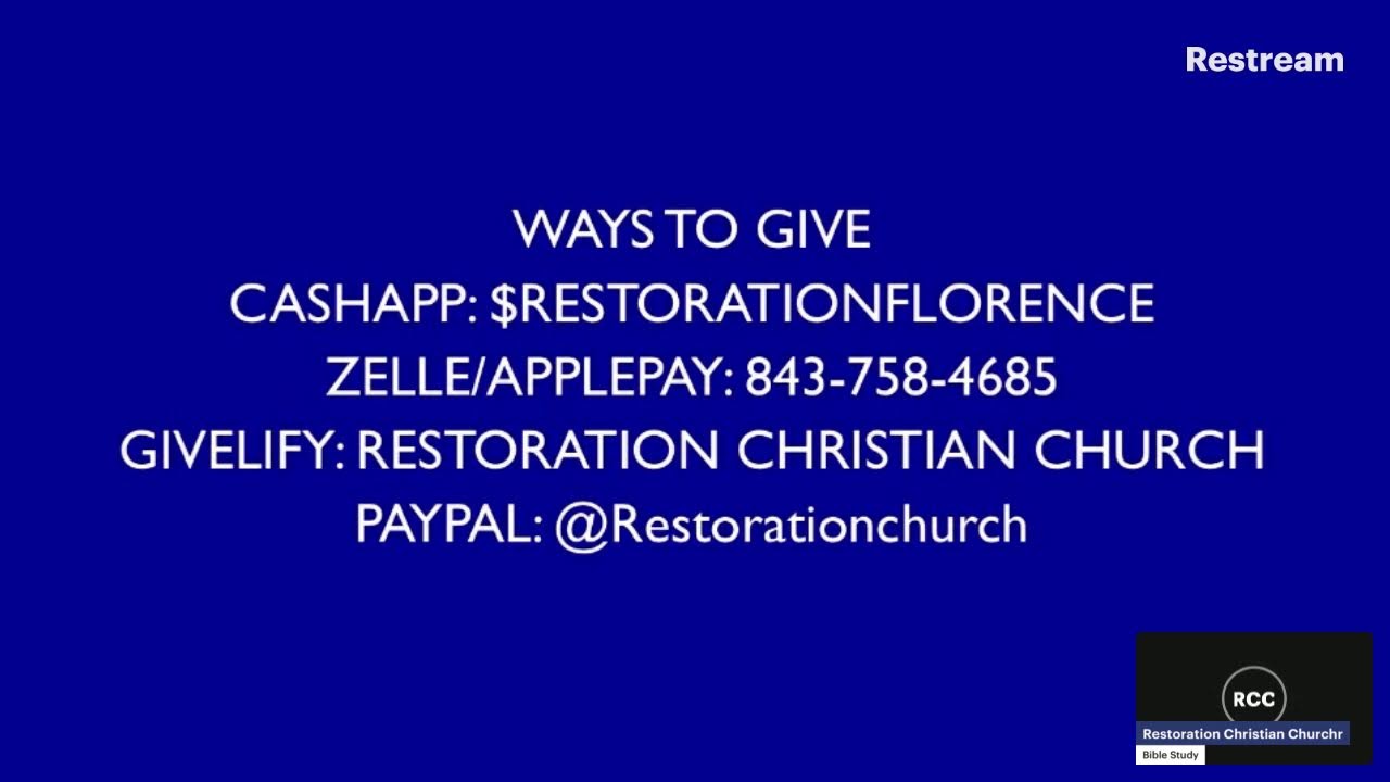 RESTORATION CHRISTIAN CHURCH