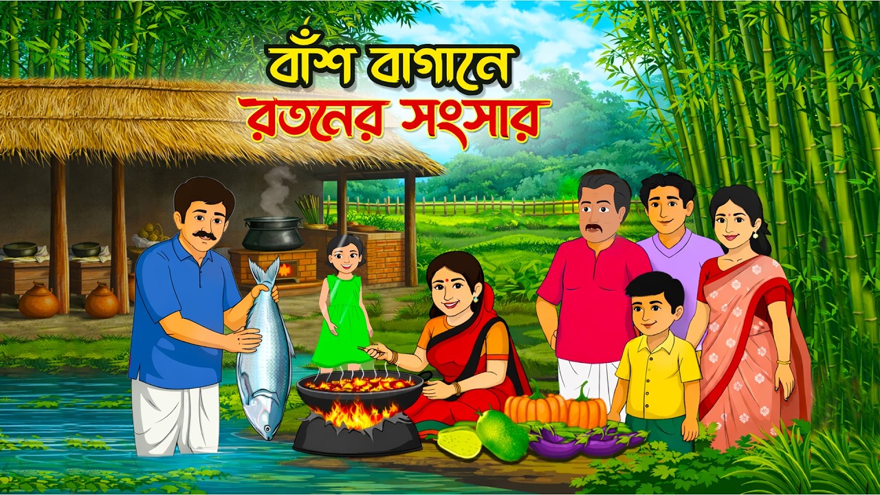 বাঁশ বাগানে রতনের সংসার । Bangla Cartoon | Rupkothar Golpo | Thakumar Jhuli | Bangla moral cartoon
