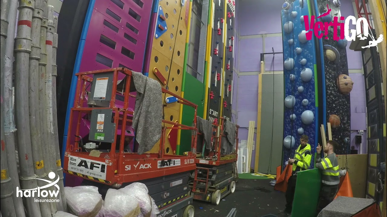 Harlow Leisurezone's VertiGo Climbing Challenge time-lapse refurb