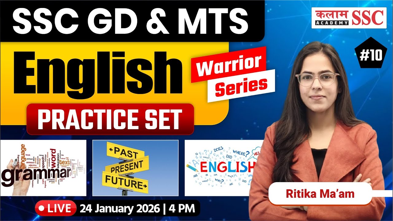 SSC GD & MTS Exams | English Practice Set Class | Ritika Ma'am
