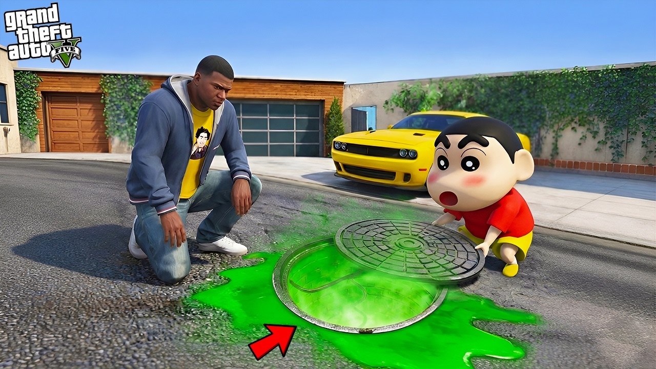 Franklin and Shinchan Went Inside The Secret Sewer Under His House In GTA 5 | Paradox FTW
