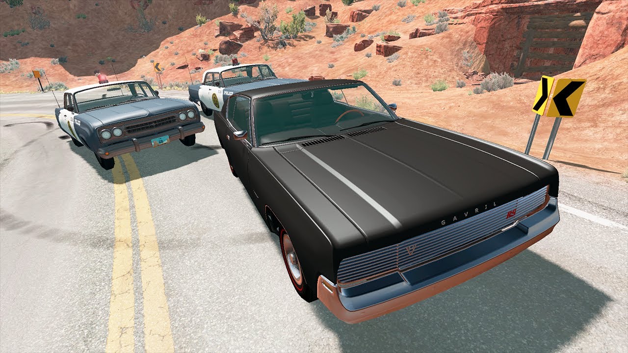 Fuga Com Carros Antigos Multiplayer Beamng Drive!