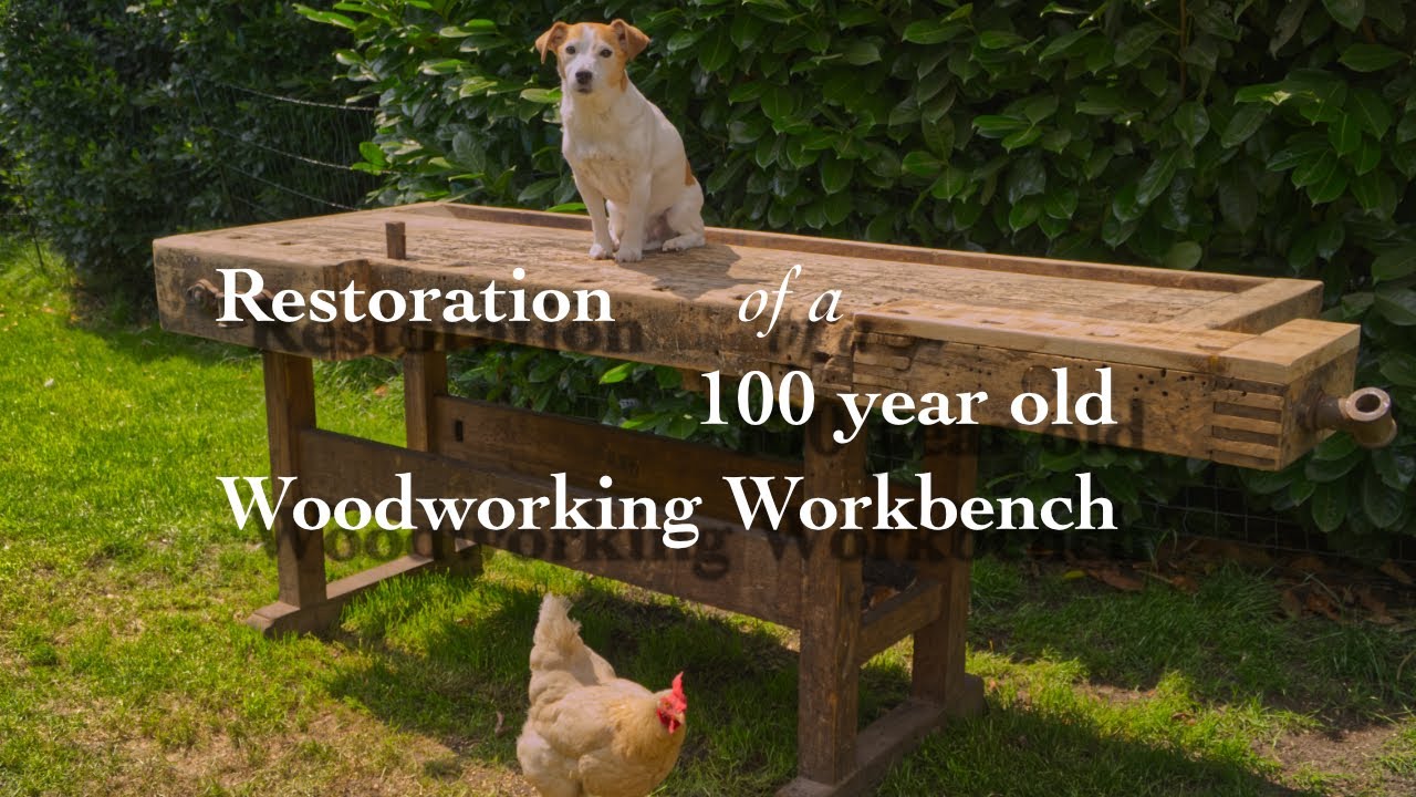 100 year old woodworking workbench restoration