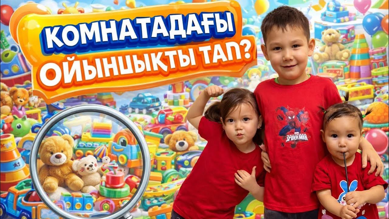 КОМНАТА ТОЛЫ ОЙЫНШЫҚ! 🧸 😨ТАБА АЛАСЫҢ БА?🧐 #rek #kidsvideo #Ержигит