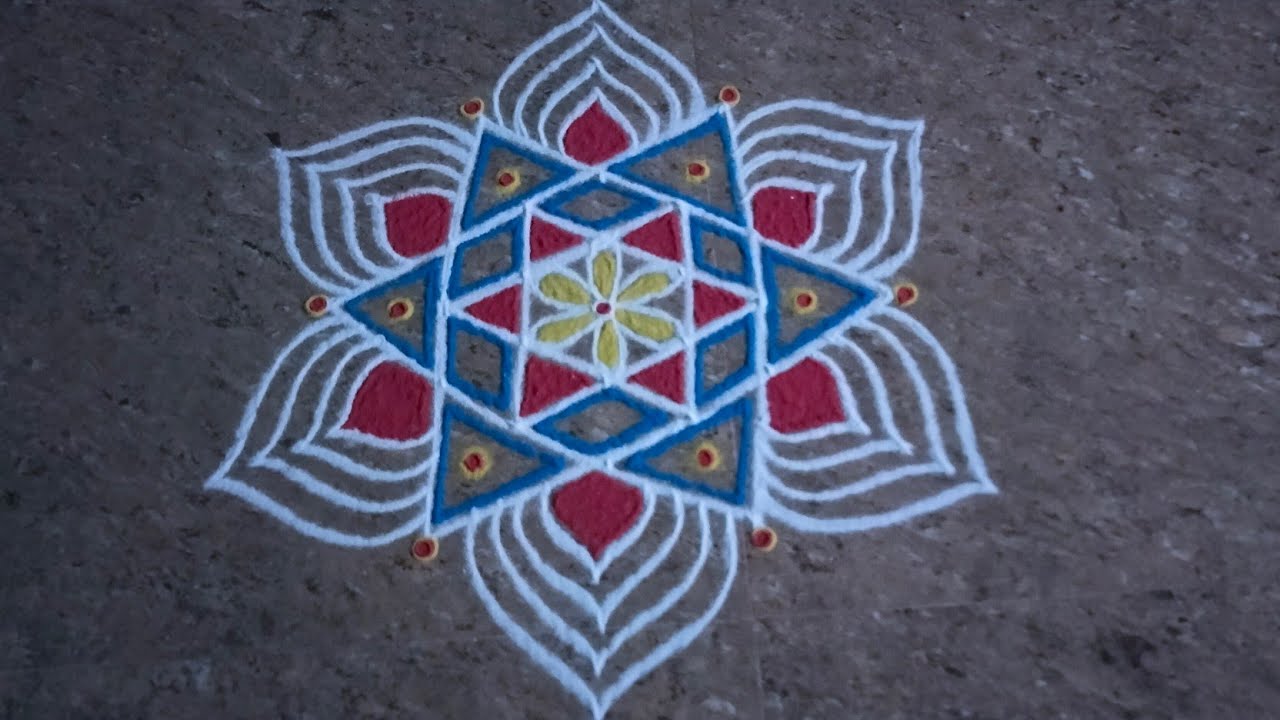 Masi Madham Tuesday rangoli ll 5*3 dots easy rangoli 
