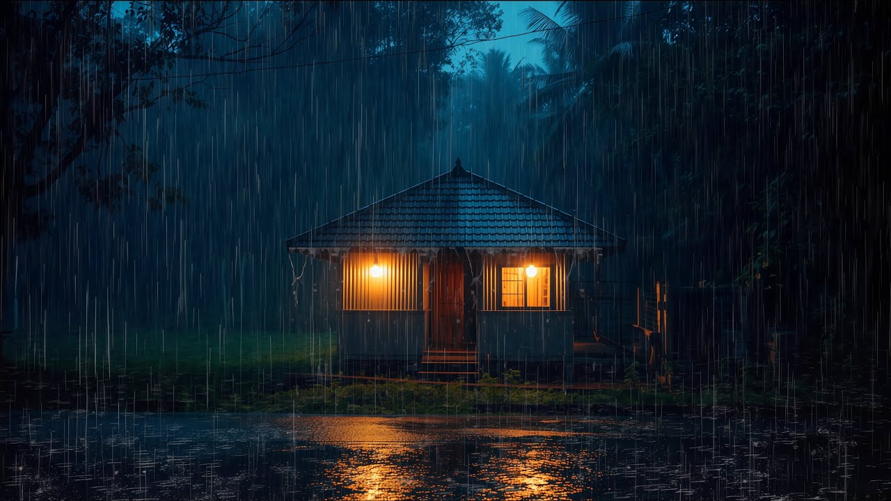 Sleep Instantly! Heavy Rain Sounds to Beat Insomnia & Relax Deeply – No Ads