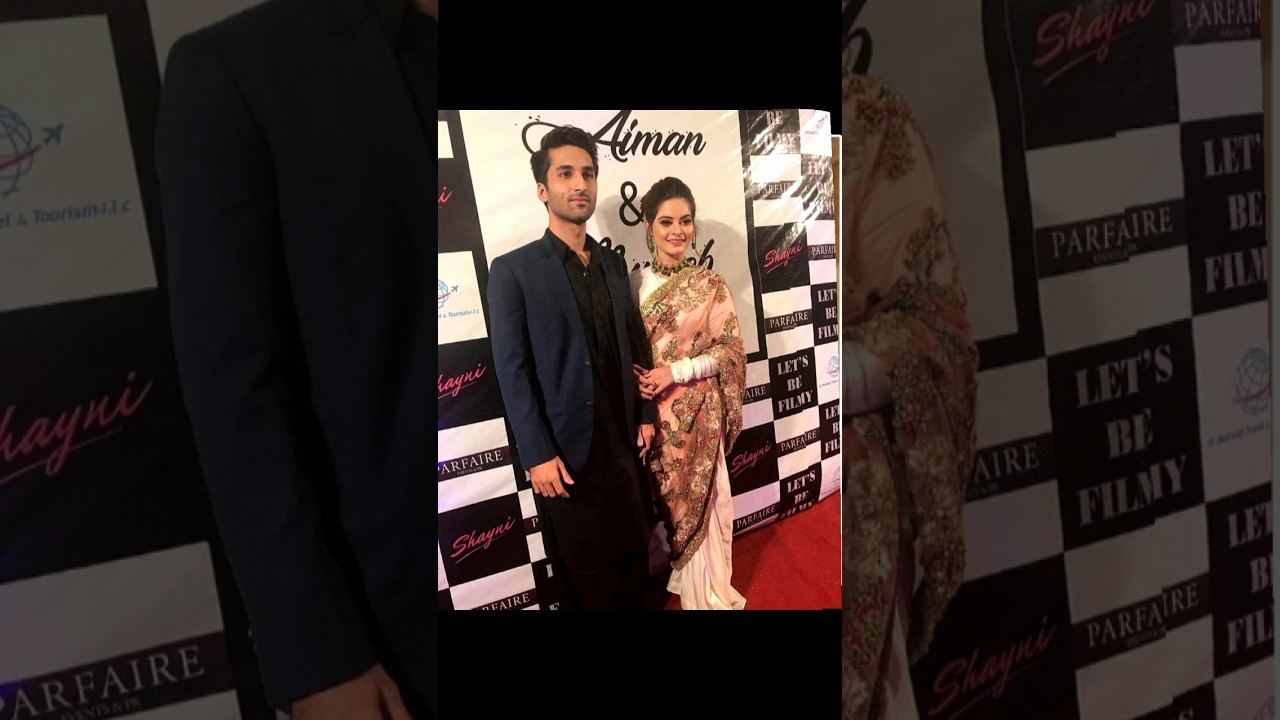 Minal khan with ex boyfriend in Aiman khan muneeb butt wedding #trending #minalkhan  #aimankhan