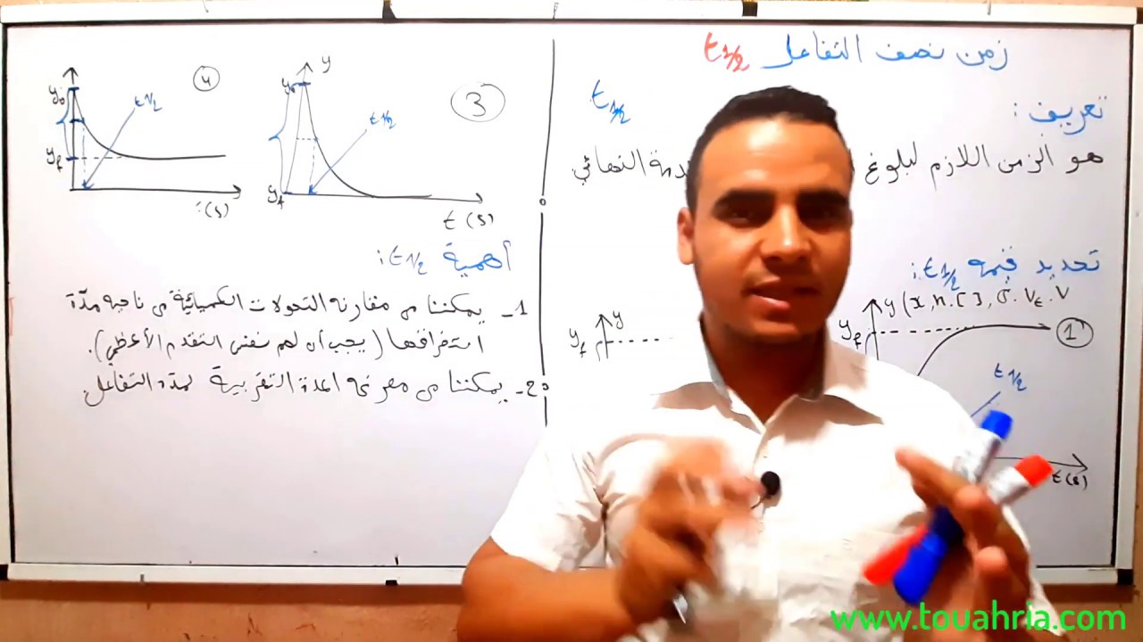 22# زمن نصف التفاعل شرح مفصل الأستاذ طواهرية عبد العزيز