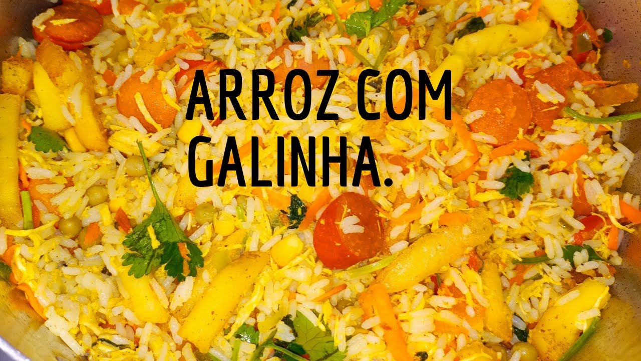 mais um arroz com galinha rápido e fácil para o almoço
