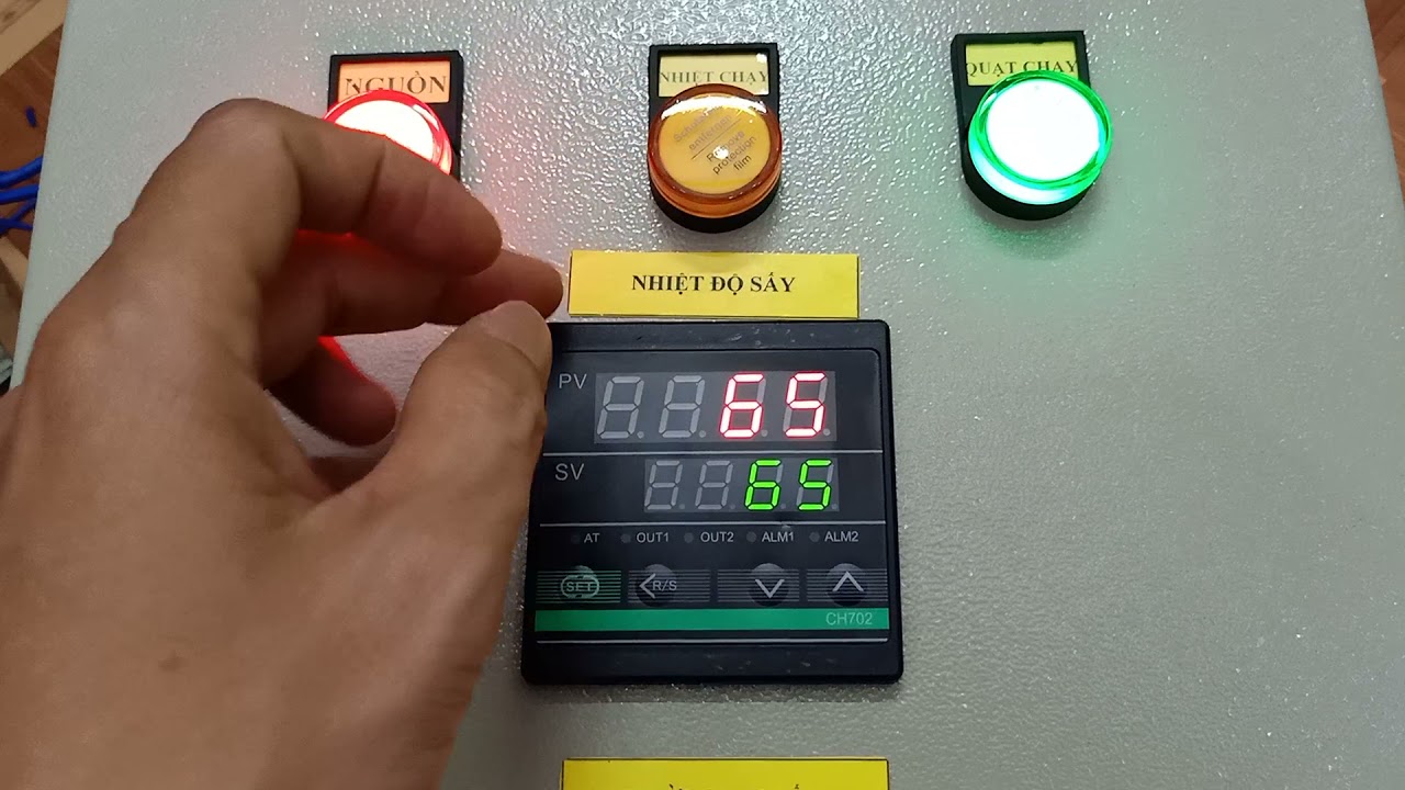 Hướng dẫn lắp đặt và cài đặt nhiệt độ cho tủ điện của lò sấy