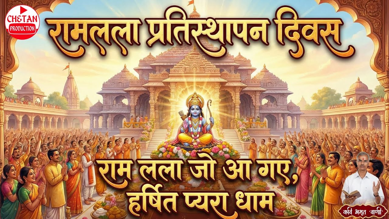 राम लाल जो आ गए, हर्षित प्यारा धाम...... रामलला प्रतिस्थापन दिवस | 22 जनवरी | कवि अमृत ‘वाणी’ |