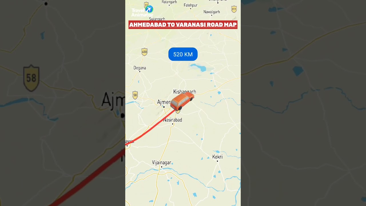 varanasi road route map 🗾#viral #travel #trending #roadmap