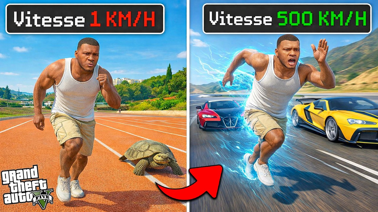 Franklin Devient L'HOMME LE PLUS RAPIDE de GTA 5 (Il court à 500 KM/H) | GTA 5 Mods