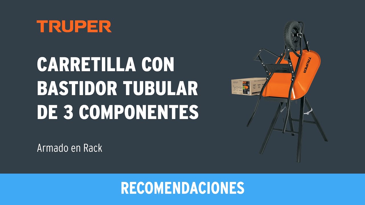 Cómo armar una carretilla TRUPER y PRETUL con Bastidor Tubular de 3 componentes en el Rack R-A-CAT