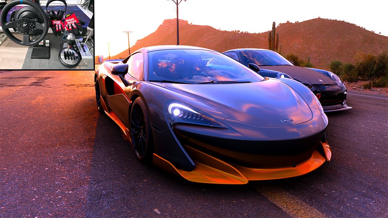 MClaren 600LT Coupe 591HP Sprint Races - Forza Horizon 5 | Steering Wheel Gameplay
