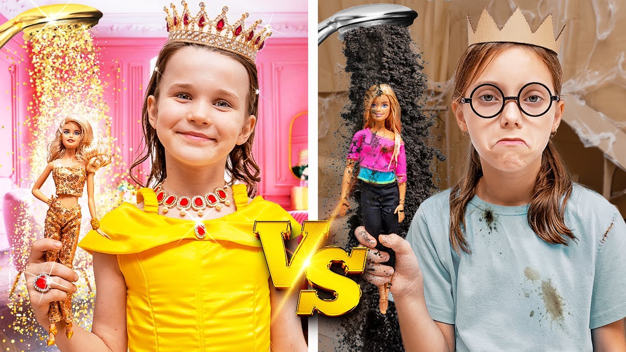 Princesse Barbie riche contre princesse Barbie pauvre 👑👒