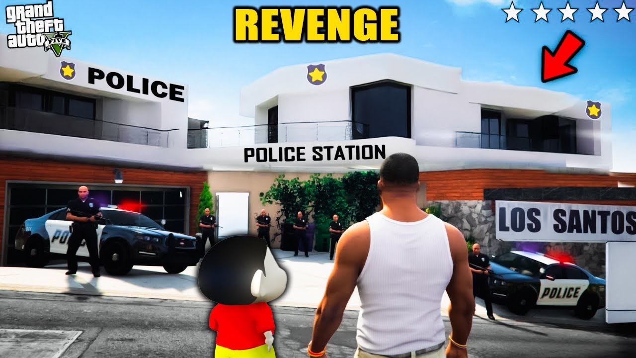 GTA 5:Franklin & Shinchan Revenge Los Santos Police in Gta5.!(Gta5 mlds)
