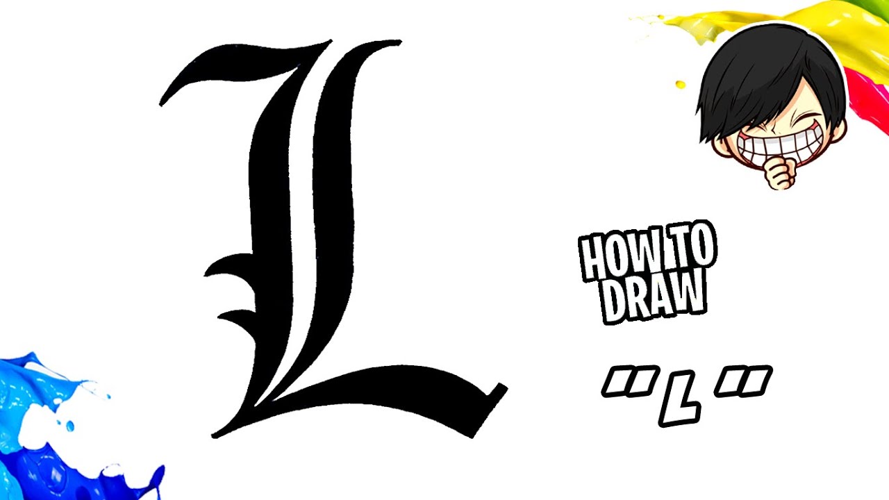 How to draw L's Logo from Death Note