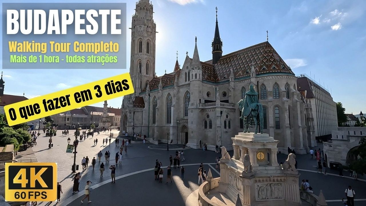 Budapeste, a capital da Hungria | 4k HDR Walking Tour | Budapest Walk 🇭🇺