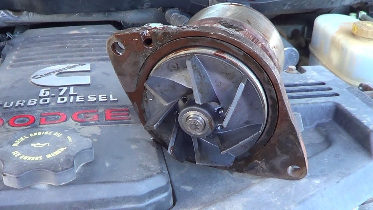 Замена насоса охлаждающей жидкости/водяной помпы Dodge Cummins 6.7, 2008,2009,2010,2011,2012