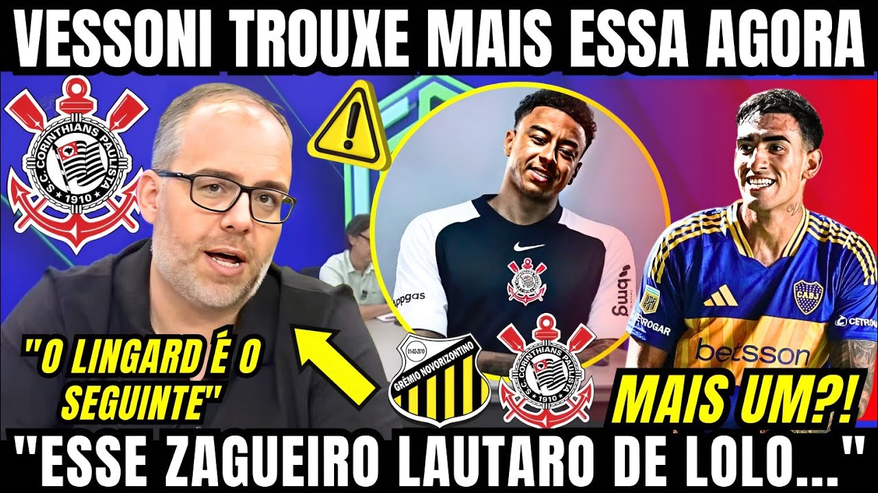 VESSONI FALOU DO NOVO REFORÇO DO CORINTHIANS E ZAGUEIRO QUE PODE ESTAR NA MIRA DO TIMÃO NA TEMPORADA