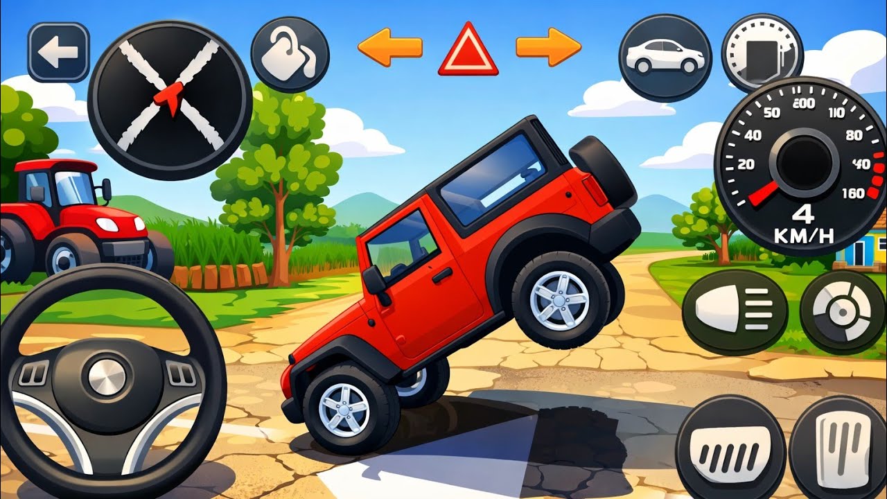 Modified Mahindra Thar😈Games:Indian Red Thar (Gadi Wala Game) Car Game Android Game - #2025​