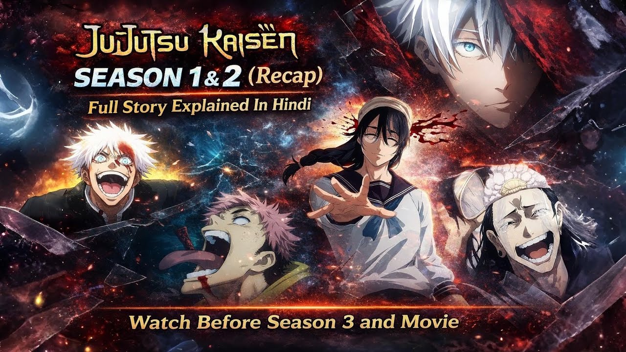 Jujutsu Kaisen Season 1 & 2 RECAP (Hindi) 🔥 Watch Before Season 3!