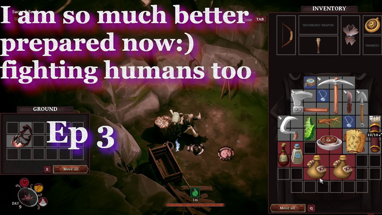 Peregrino - Lets Play Ep 3 - Best area to start - Bear traps - More bags to inventory & trinkets